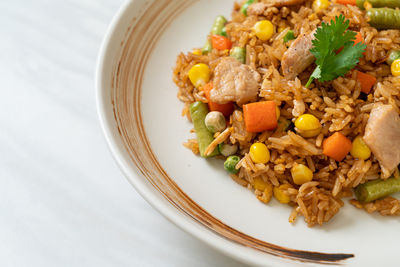 Close-up of food in plate