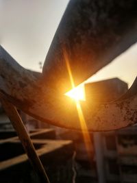 Close-up of sun during sunset