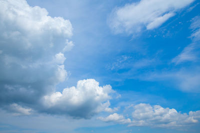 Low angle view of clouds in sky