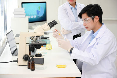 Doctor working in laboratory