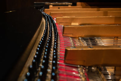 Close-up of piano keys