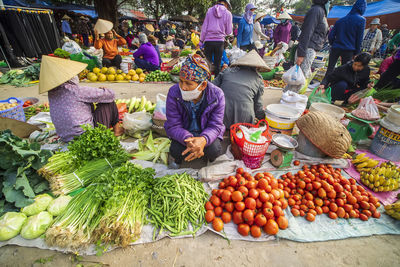 Various fruits for sale at market stall