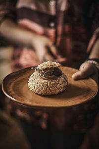 Close-up of cake on table