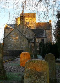 View of cemetery against sky