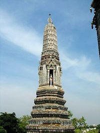 Low angle view of temple against sky