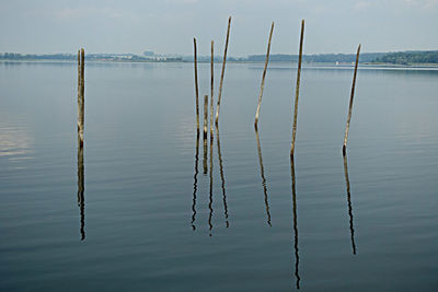 Scenic view of water against sky