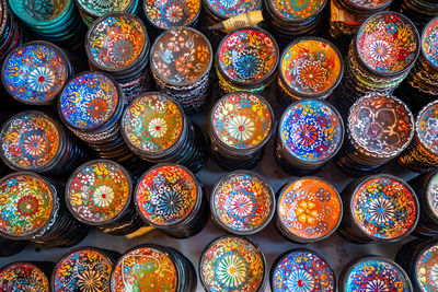 Full frame shot of multi colored candies for sale