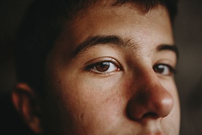 Close-up portrait of young man