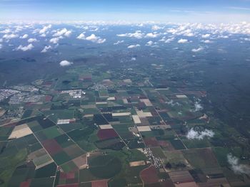 Aerial view of landscape against sky