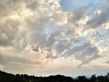 Low angle view of cloudy sky