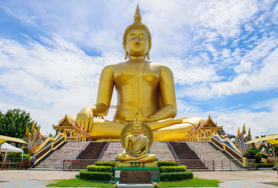 Buddha, wat muang angthong popular buddhist shrine in thailand.