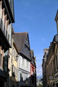 Low angle view of buildings against sky