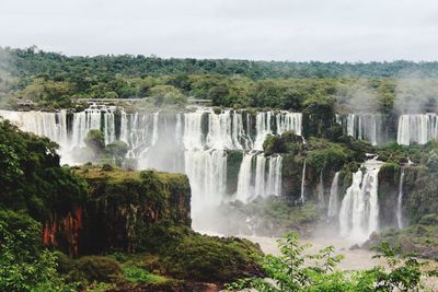 Scenic view of waterfall