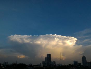 Low angle view of silhouette buildings against sky during sunset