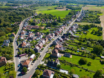 High angle view of cityscape