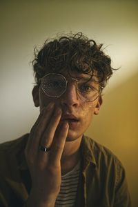 Portrait of young man wearing sunglasses