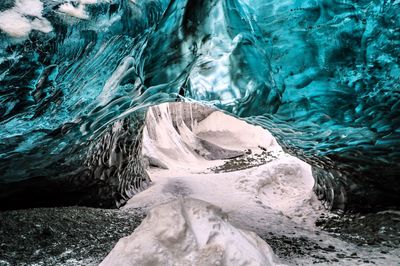 Scenic view of ice cave 