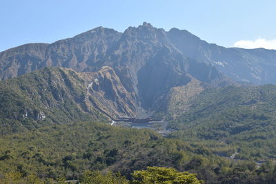 Scenic view of volcano against sky