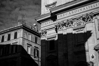 Low angle view of historic building