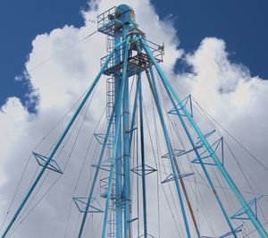 Low angle view of sailboat against sky