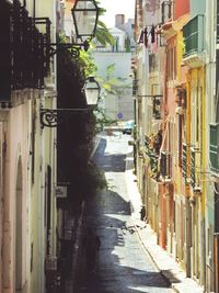Narrow alley in city
