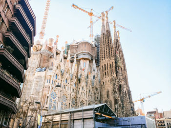 Low angle view of buildings against sky