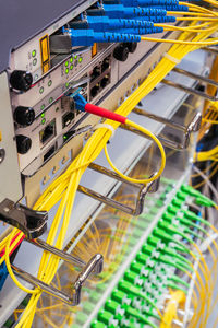 Close-up of computer cables