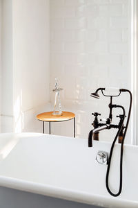 Detail image of beautiful luxury bathtub, bathroom interior design and decoration