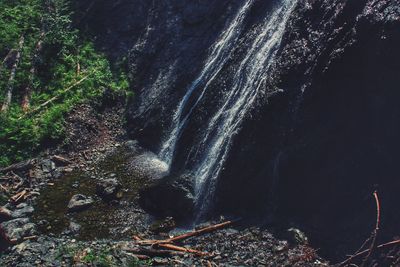 Aerial view of waterfall