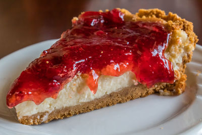 Close-up of dessert served in plate