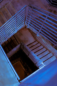 Low angle view of spiral staircase