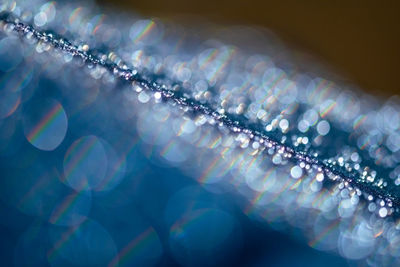 Full frame shot of raindrops on wet glass