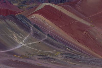 High angle view of land