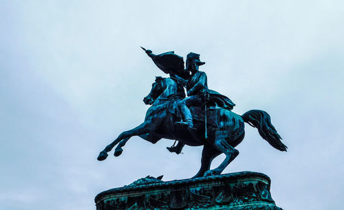Low angle view of statue