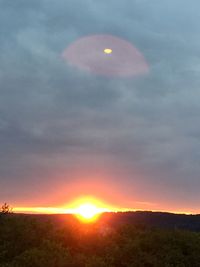 Dramatic sky over landscape