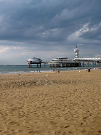 View of pier on beach