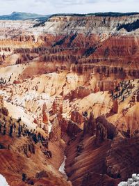 High angle view of rock formations