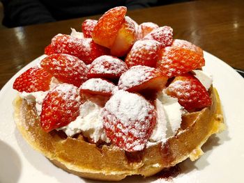 Close-up of dessert in plate