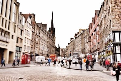 People walking on street