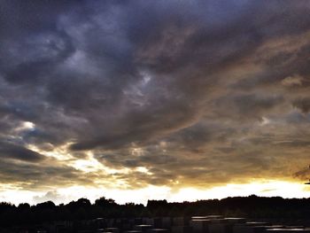 Cloudy sky at sunset