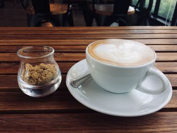 Close-up of coffee on table