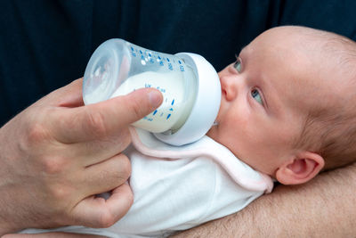 Close-up of boy eating food