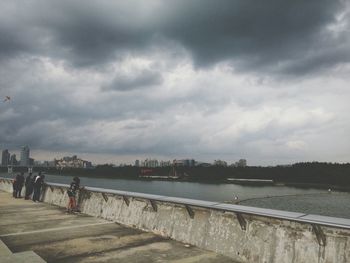 Cloudy sky above sea