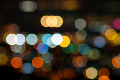 Defocused image of illuminated lights