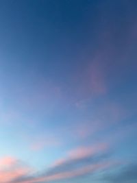 Low angle view of sky during sunset