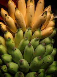 Full frame shot of bananas in market