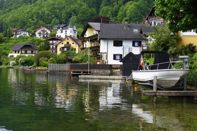 Boats in lake