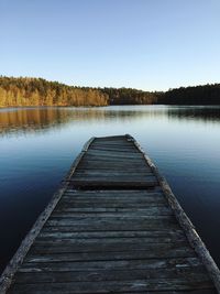 Jetty on lake