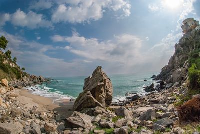 Scenic view of sea against sky