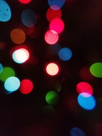 Defocused image of illuminated lights